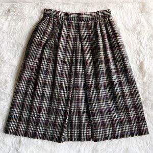 Don Caster VTG Black Tartan Plaid Skirt size 6